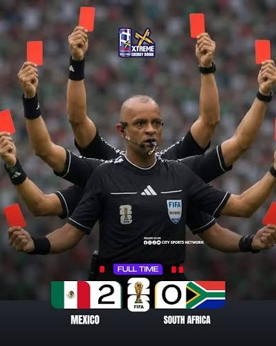 Three Red Cards as Mexico Defeat South Africa 2-0 in Fiery World Cup Opener